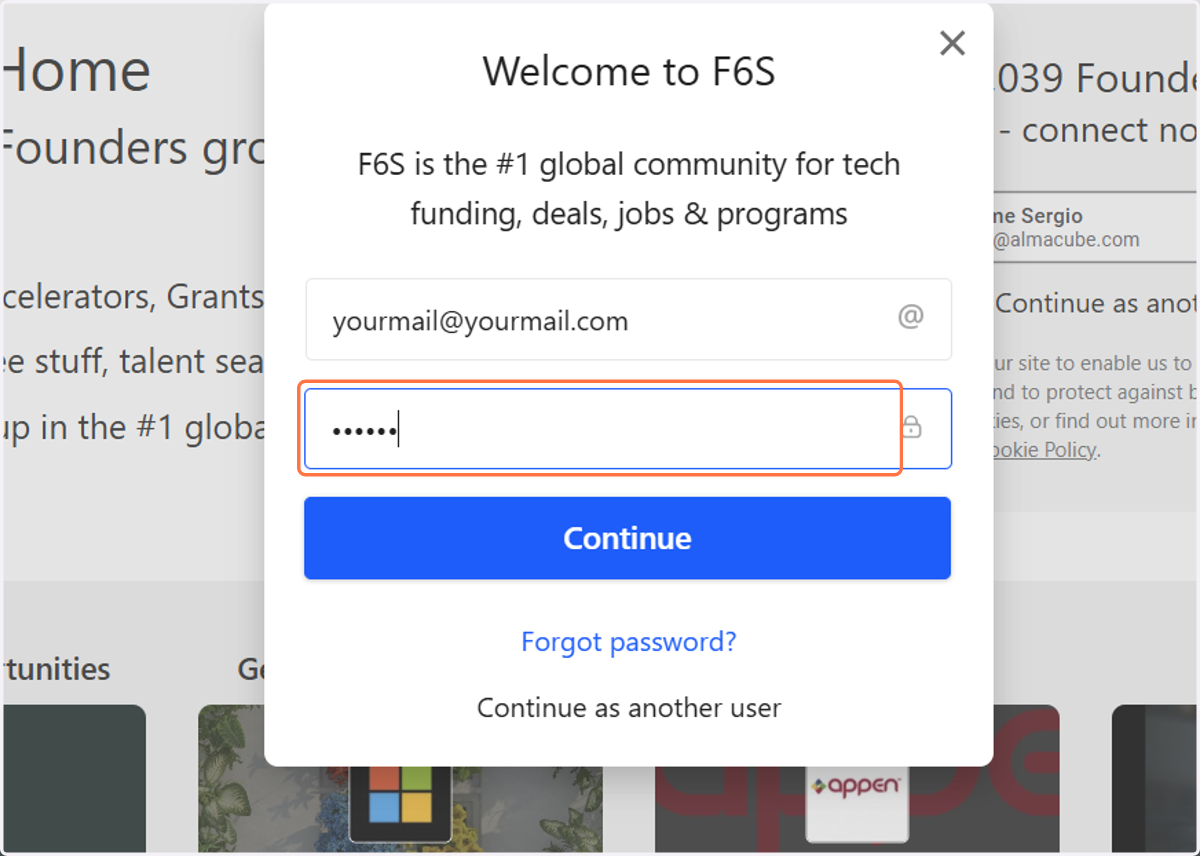 Type ANY password