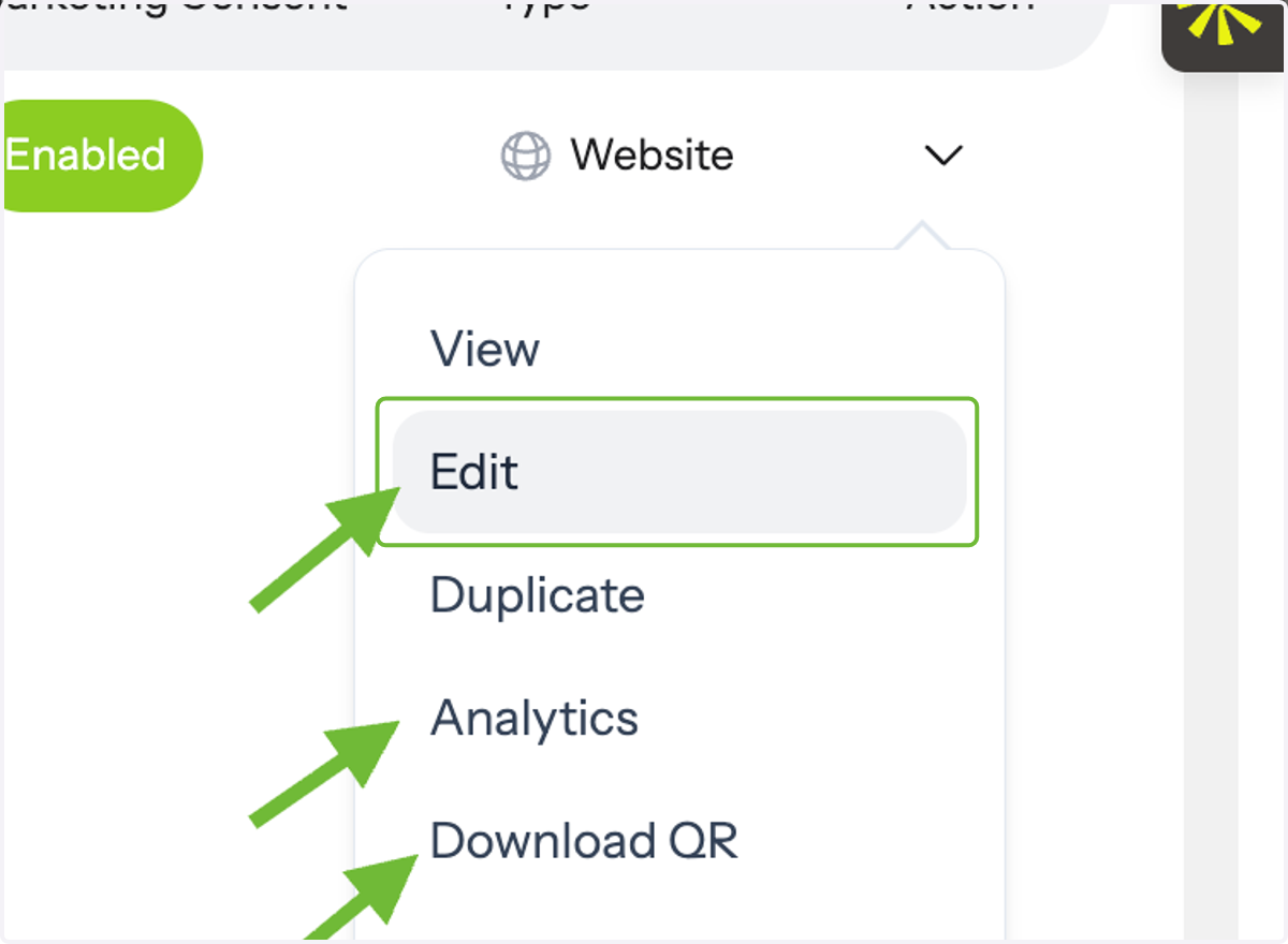 Create or Manage Landing Pages