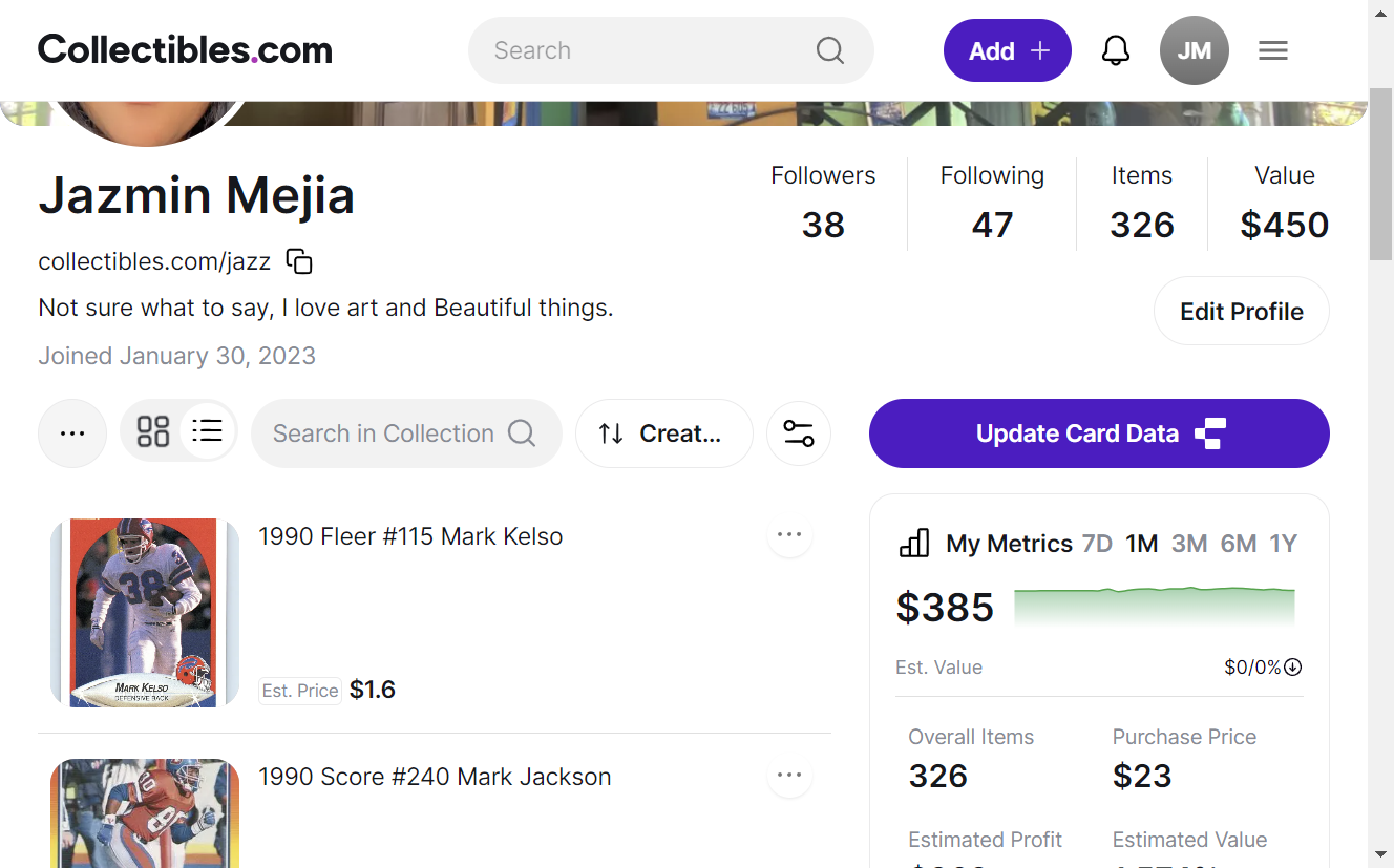 You'll land in your profile. Click on the three dots (...) next to the collection search bar.