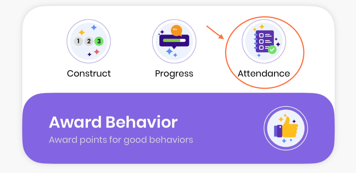 Terdapat dua cara untuk mengambil kehadiran. Pertama, klik butang ‘Attendance’ di bahagian bawah paparan.