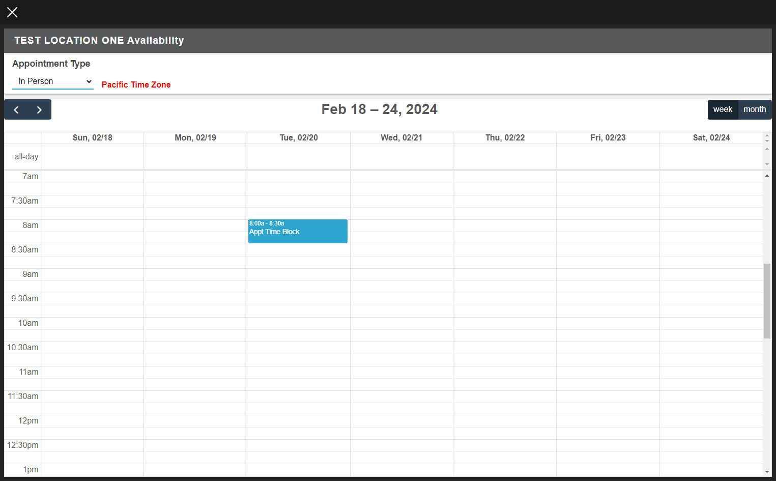 After selecting the appropriate Appointment Type, begin creating appointment blocks by double clicking on the calendar. Remember to assign the appropriate Gurus to each block you create and 'Generate Appointments' when finished.