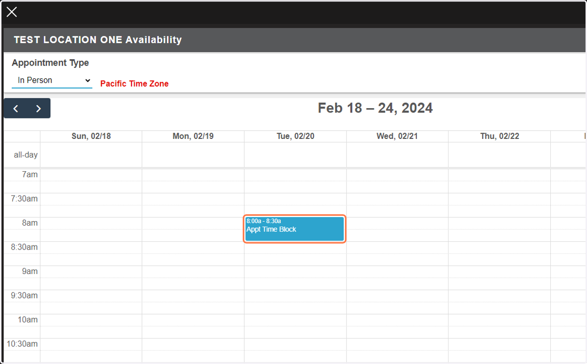 After selecting the appropriate Appointment Type, begin creating appointment blocks by double clicking on the calendar. Remember to assign the appropriate Gurus to each block you create and 'Generate Appointments' when finished.