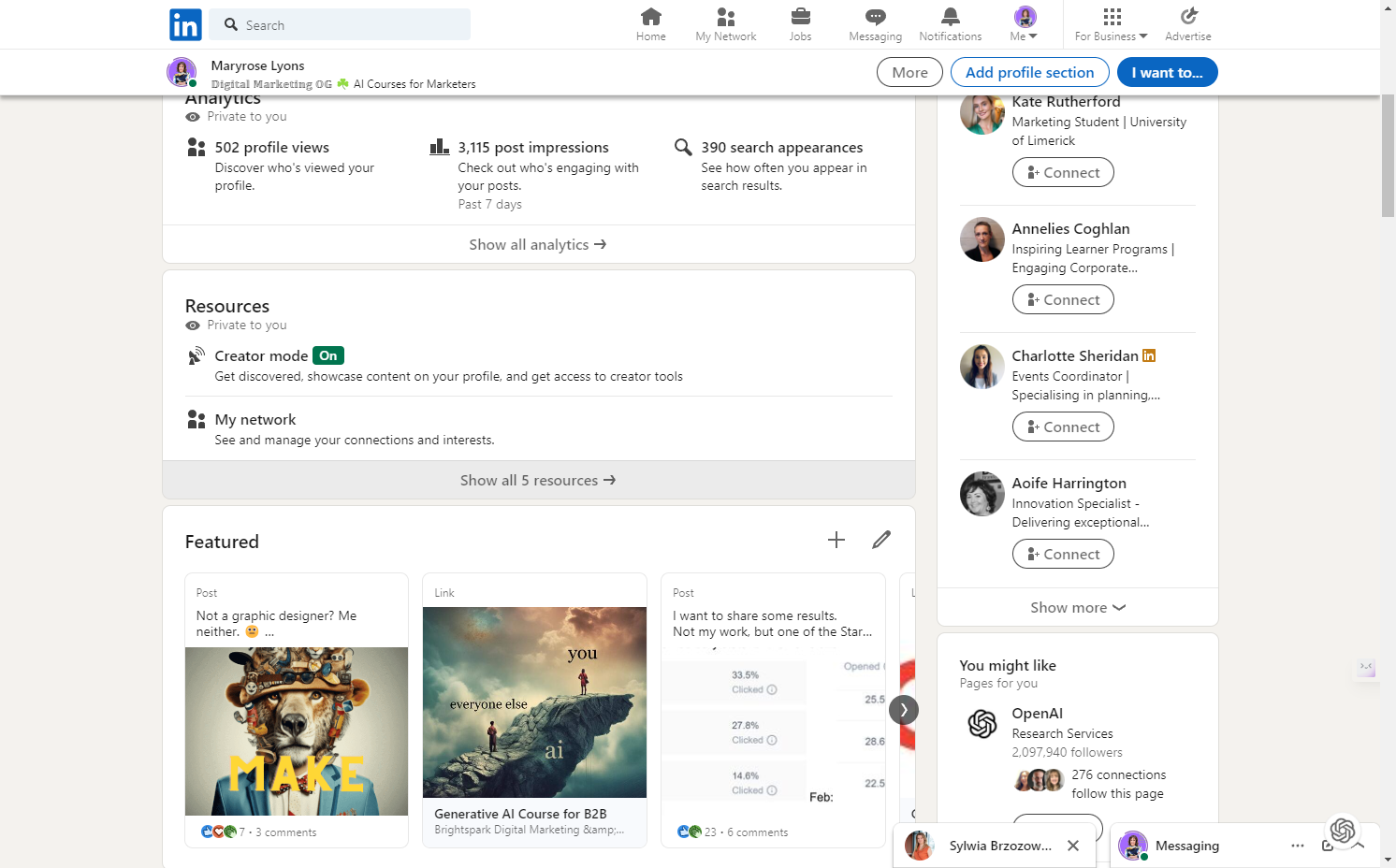 Scroll down beyond Insights to Resources. Click on Show all 5 resources.