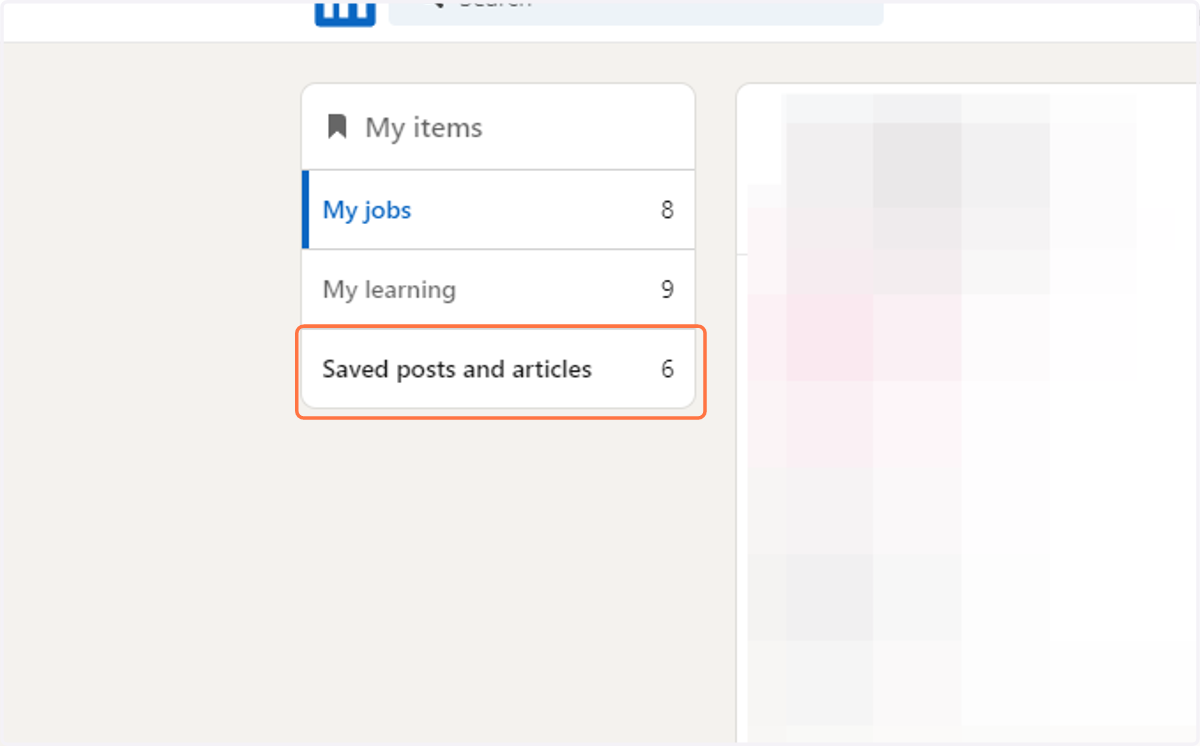 Click on Saved posts and articles…there you will find your saved posts!