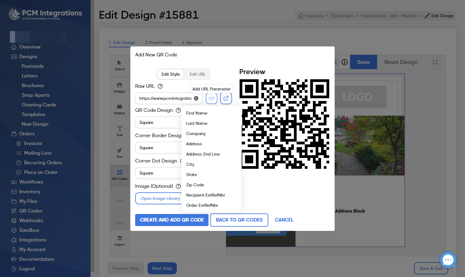 If desired, click on Add URL Parameter