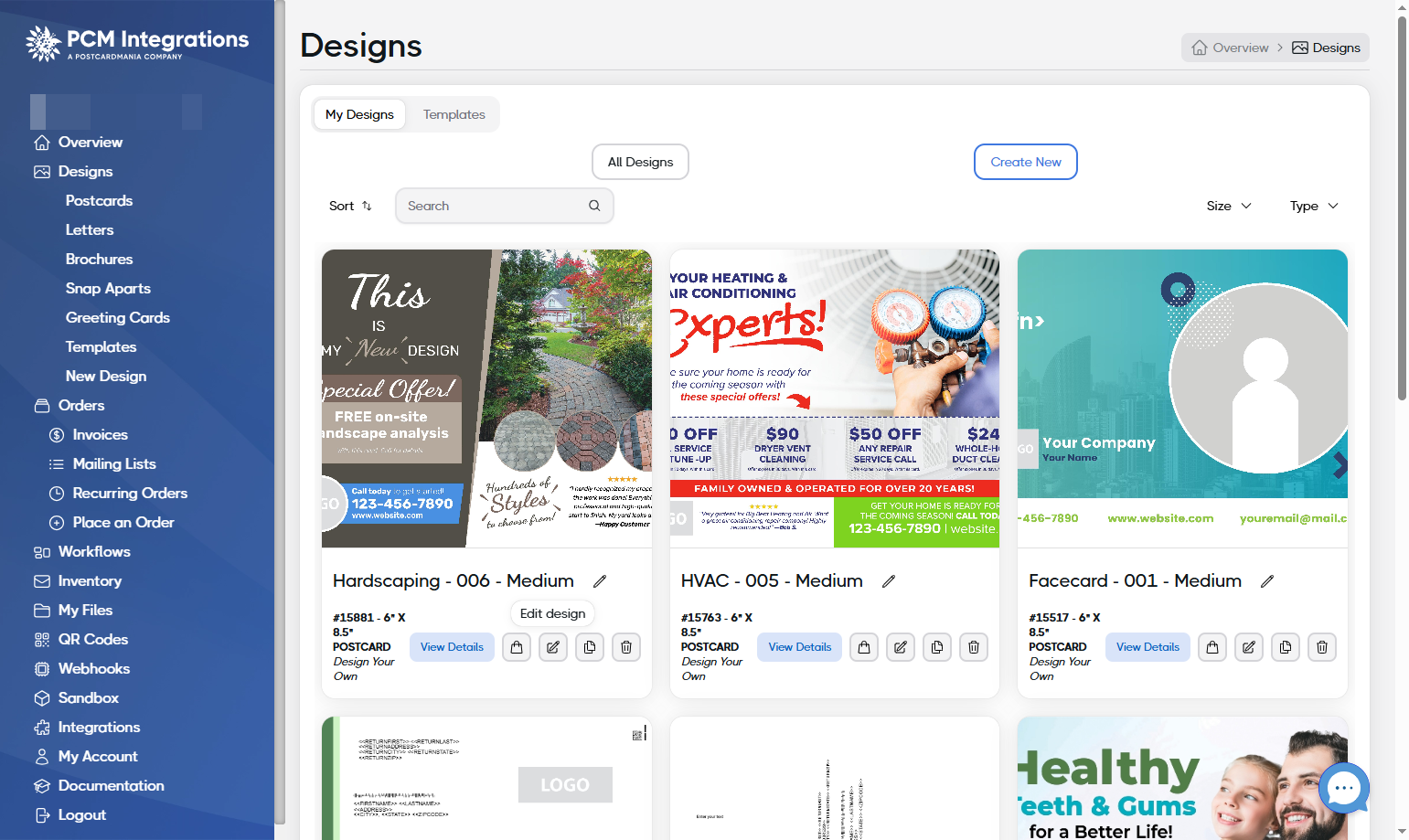 Find the design you'd like to add the QR code to