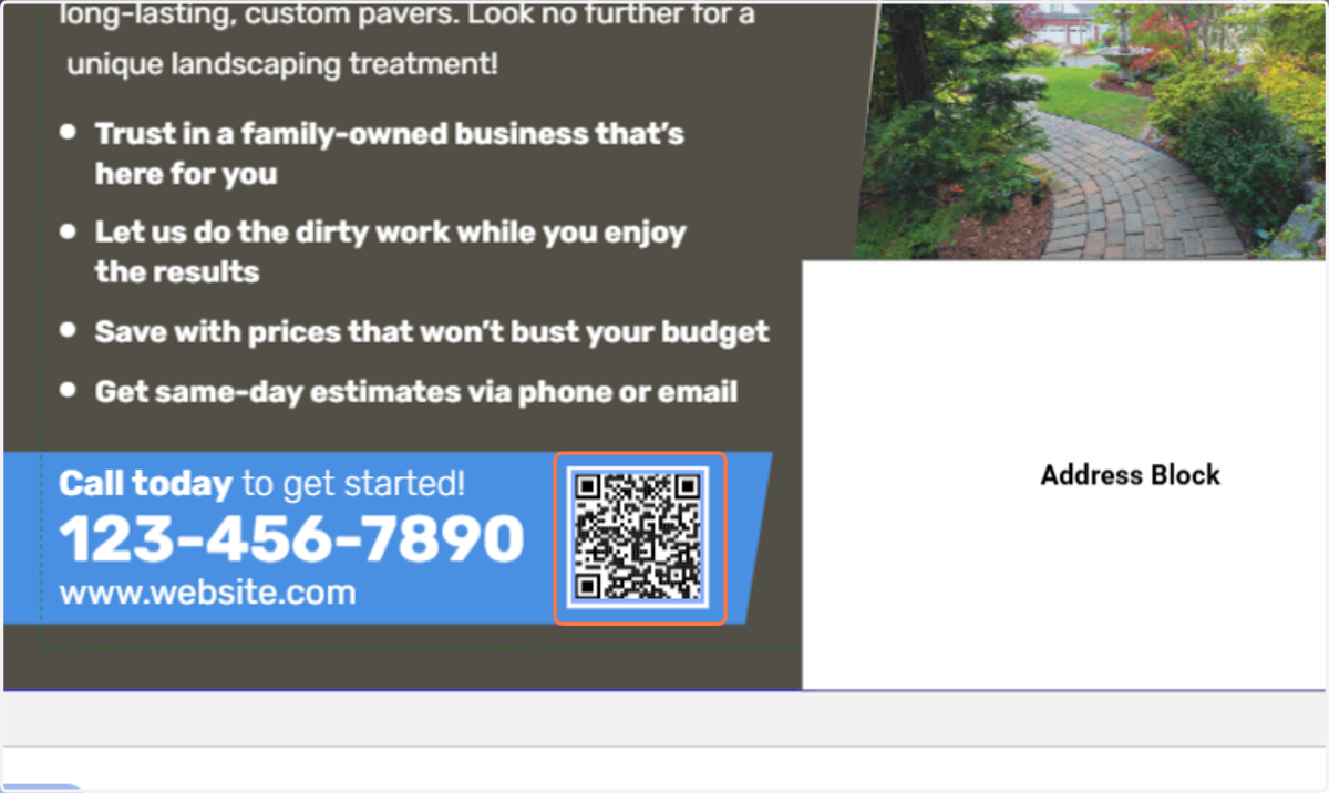 Click and drag the QR code