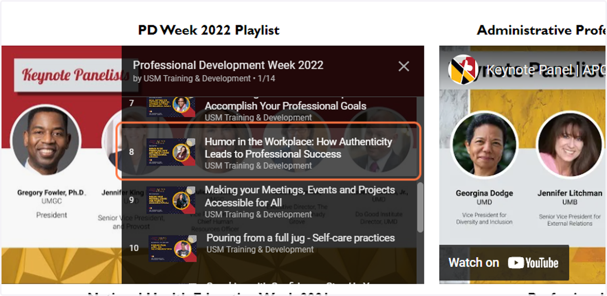 Choose the workshop you wish to watch and enjoy!