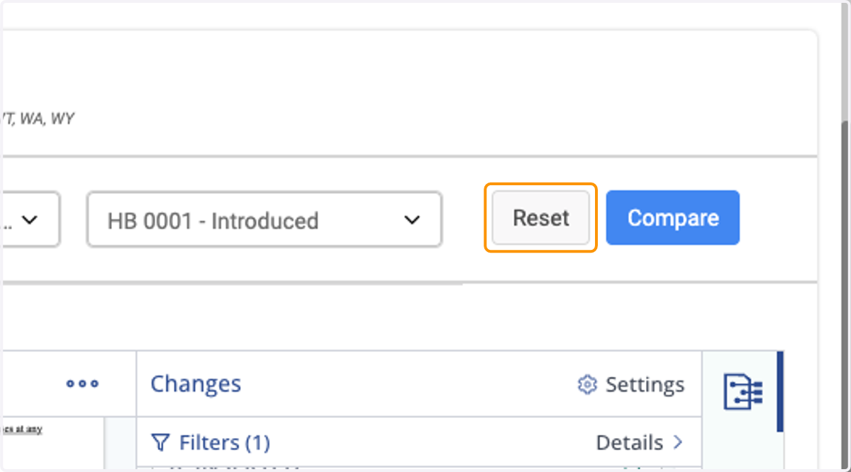 Click on Reset