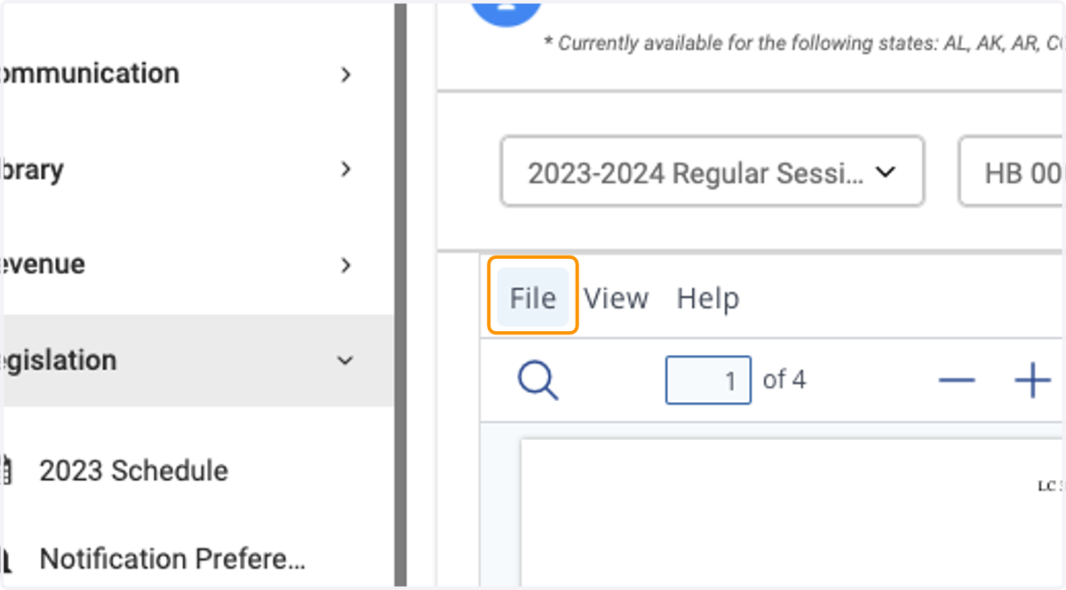 Click on File
