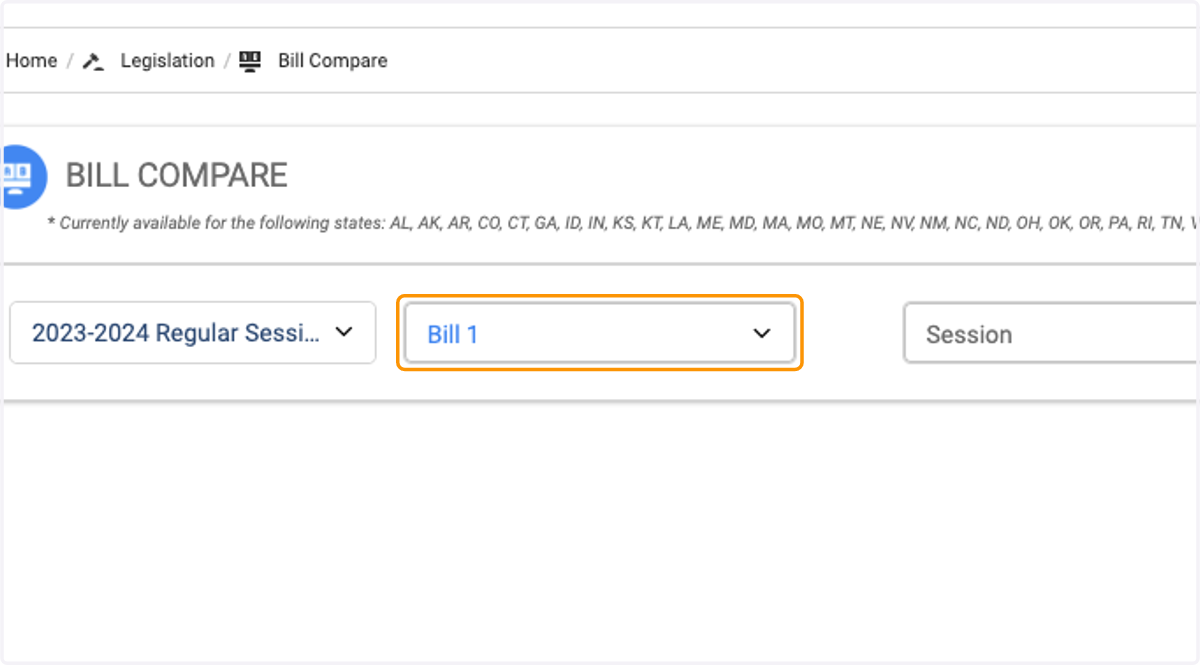 Select the first bill (and version)