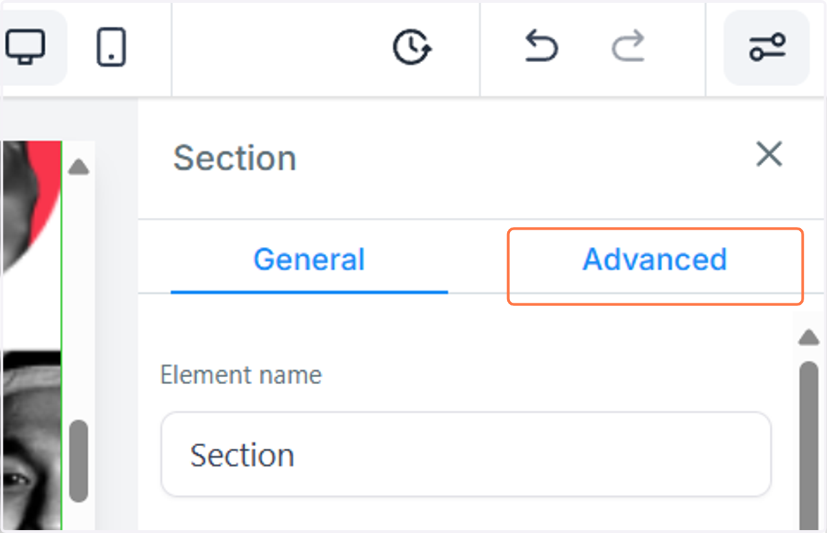 Click on Advanced