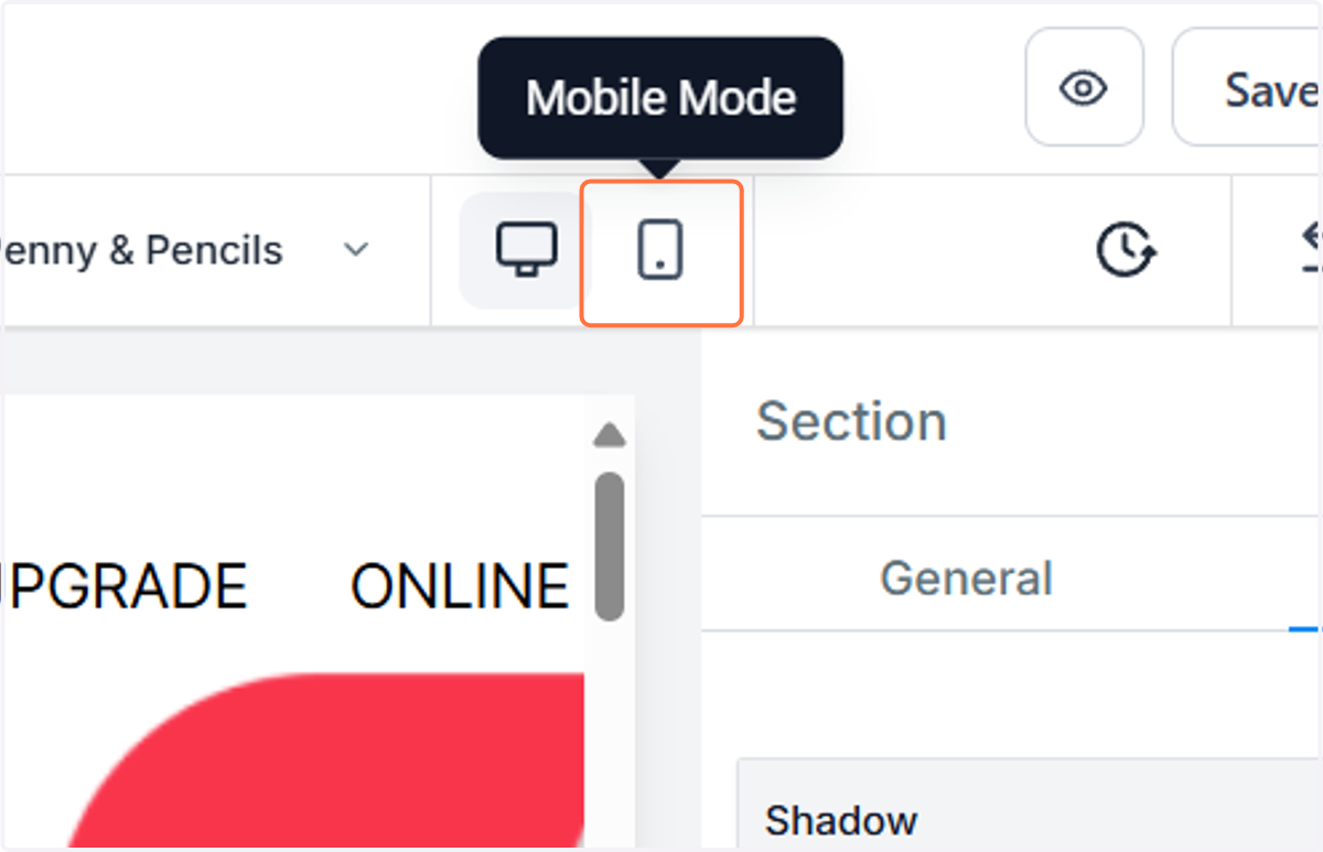 Click on mobile view.