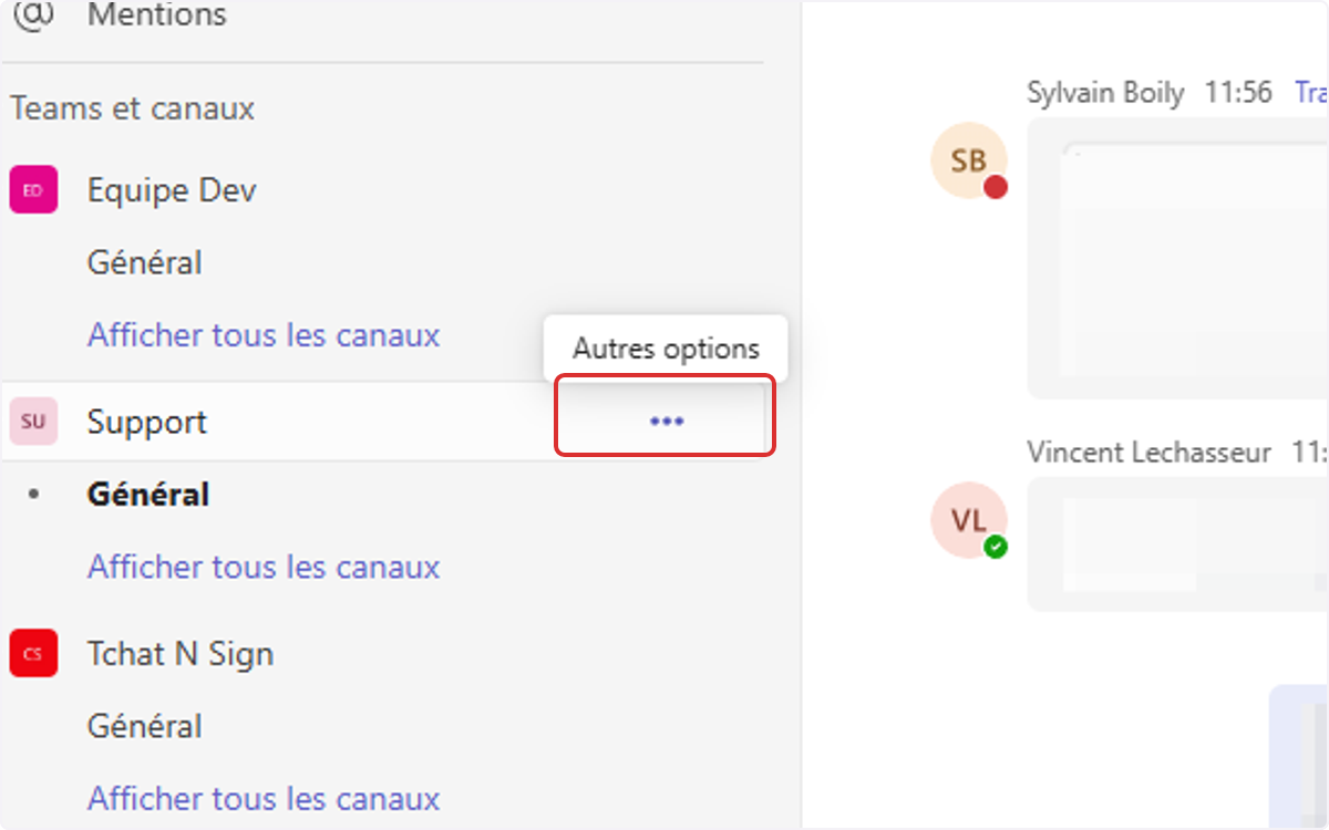 Cliquer sur ···