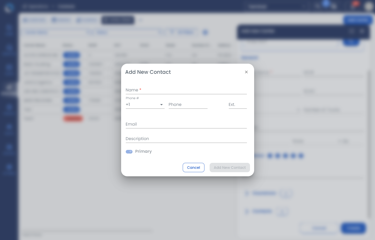 Add Contact details