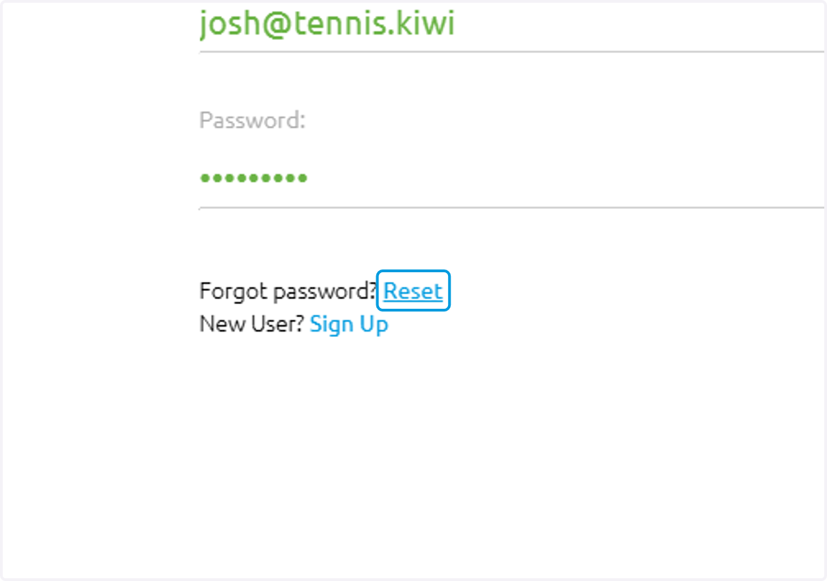 If you have forgotten your password, you can reset it here