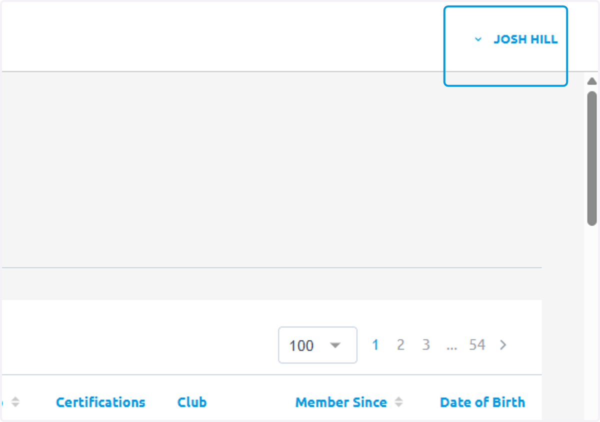 If you wish to update your profile you can click your name at the top right and click Profile Settings