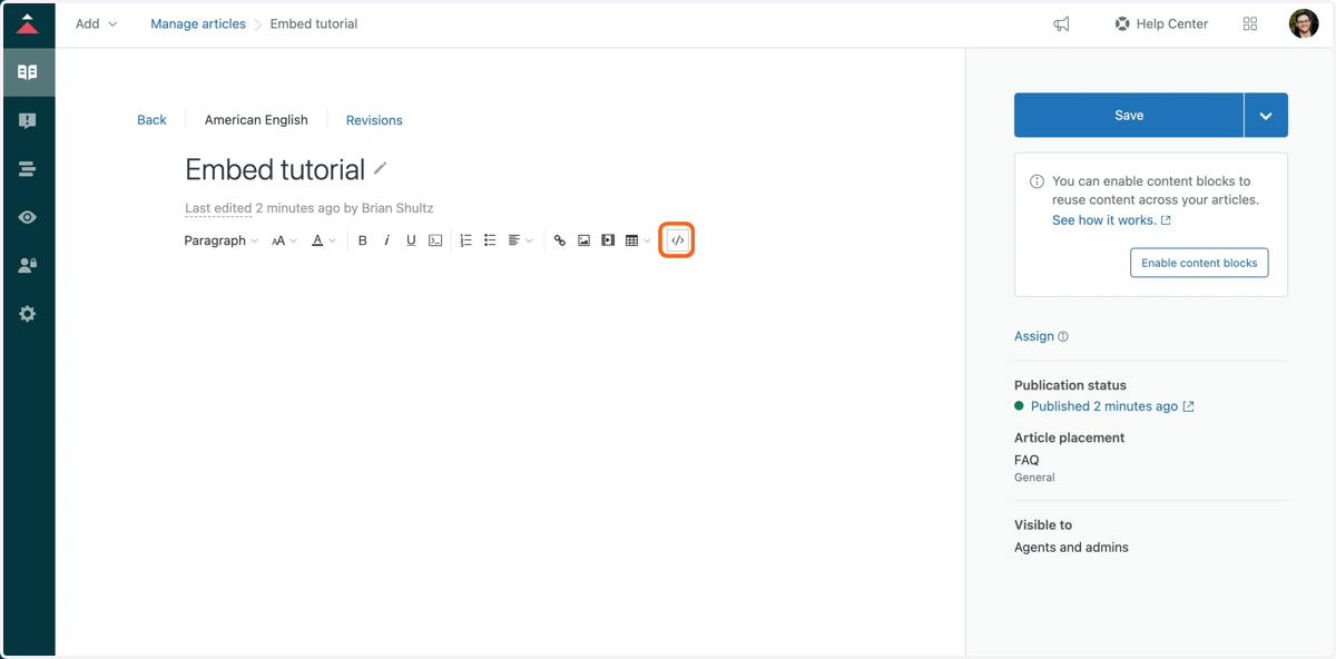 Click on the "Source code" button