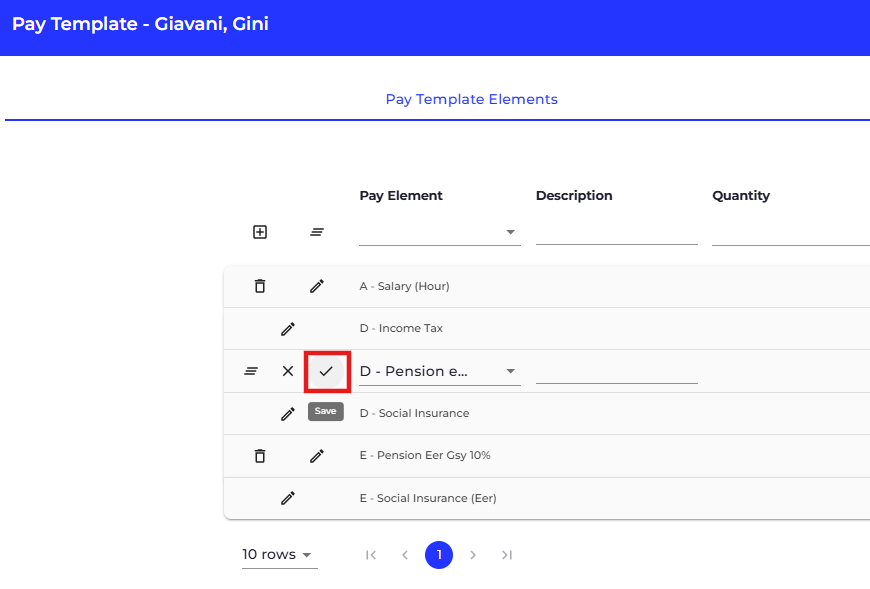 Click the tick to save your changes.