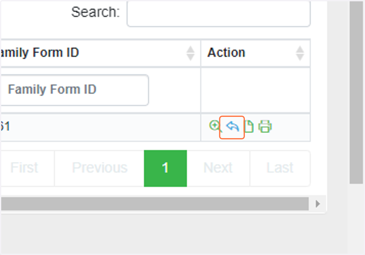 To edit, click on the arrow under the Action column to Revert the form.