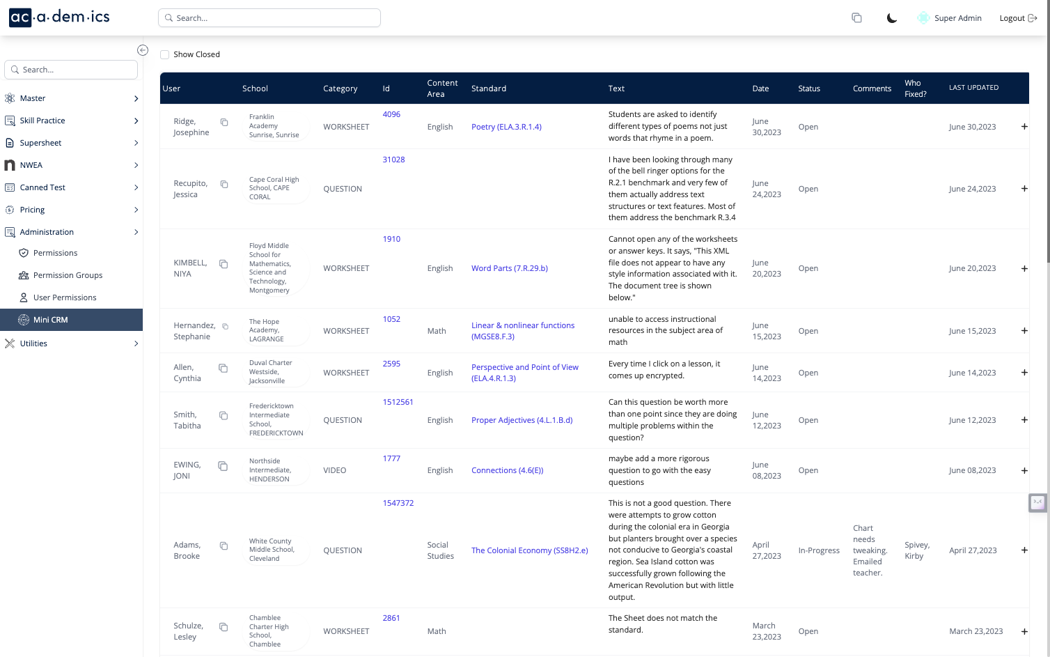 Click on Mini CRM