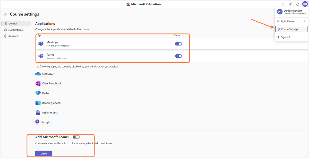Configure Applications.