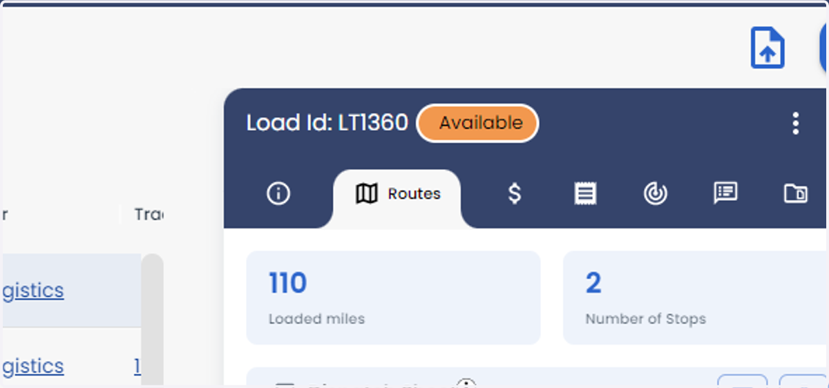 Click on Routes