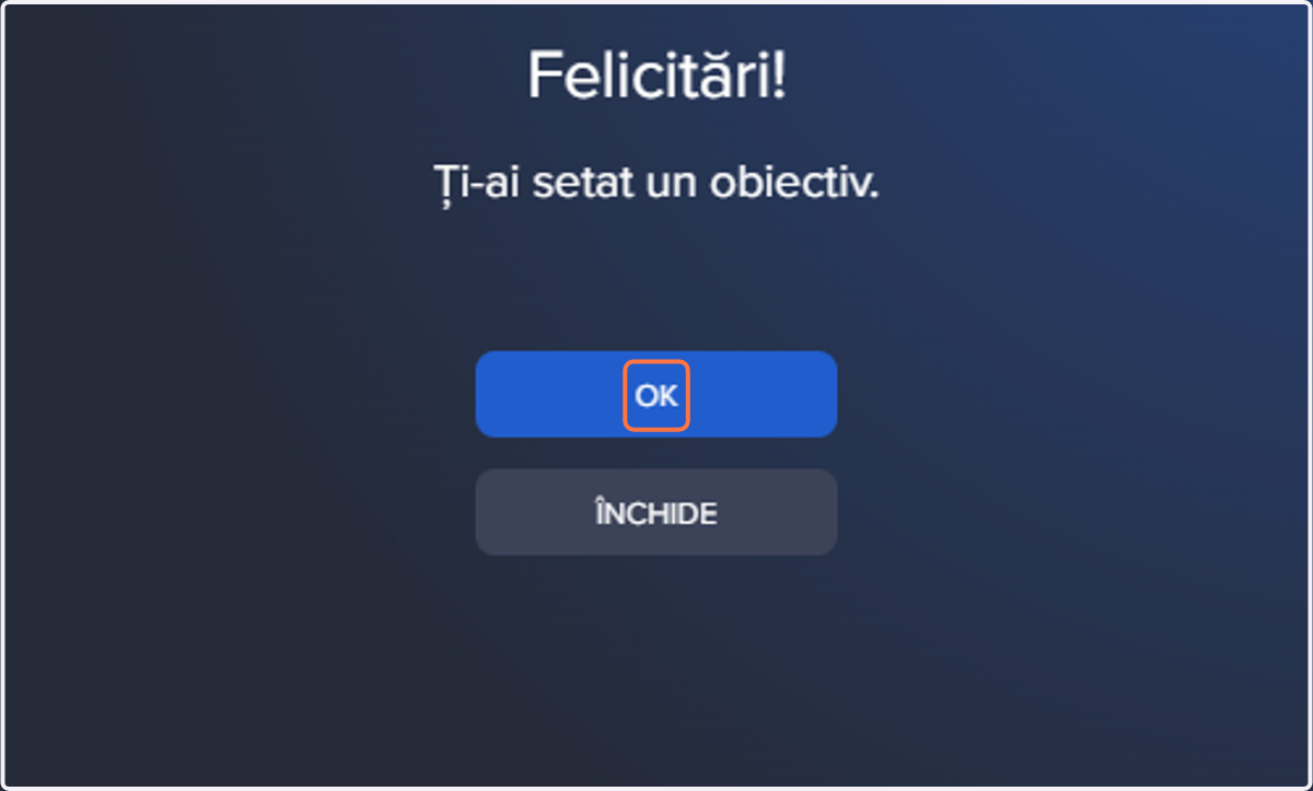 Obiectivul a fost setat