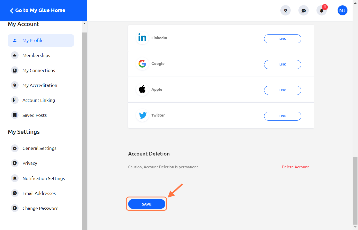 Make sure to ALWAYS click on SAVE to save your changes.