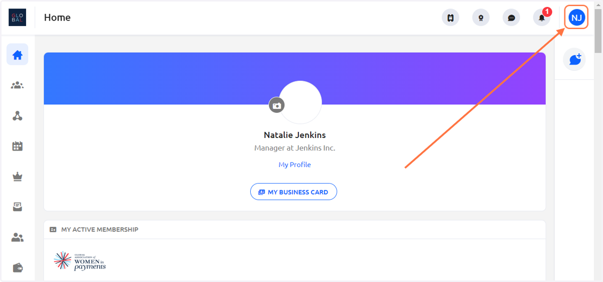 If you accidently close the window, skip or wish to make additional updates later; navigate to the top right corner and click on your profile icon.