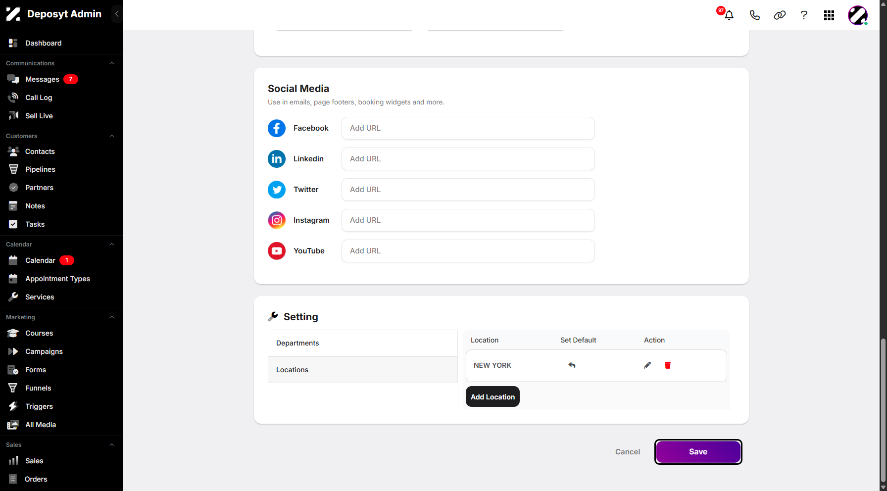 Step 11: After updating your business profile, click Save to save and apply the changes.