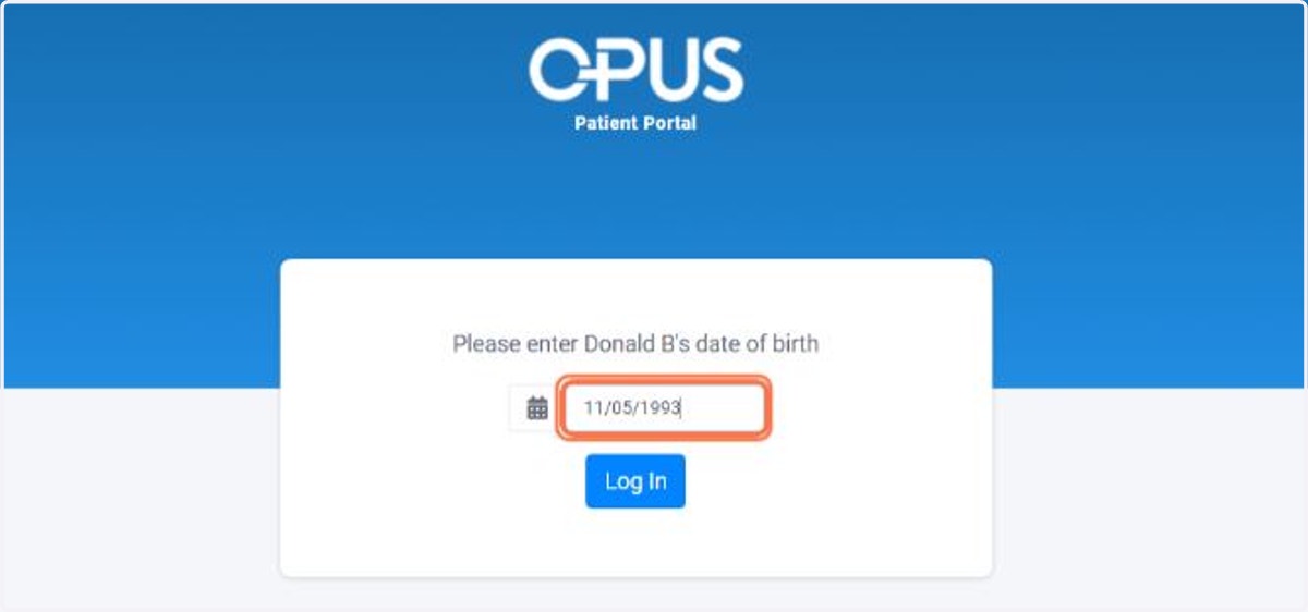 Enter the patient's date of birth