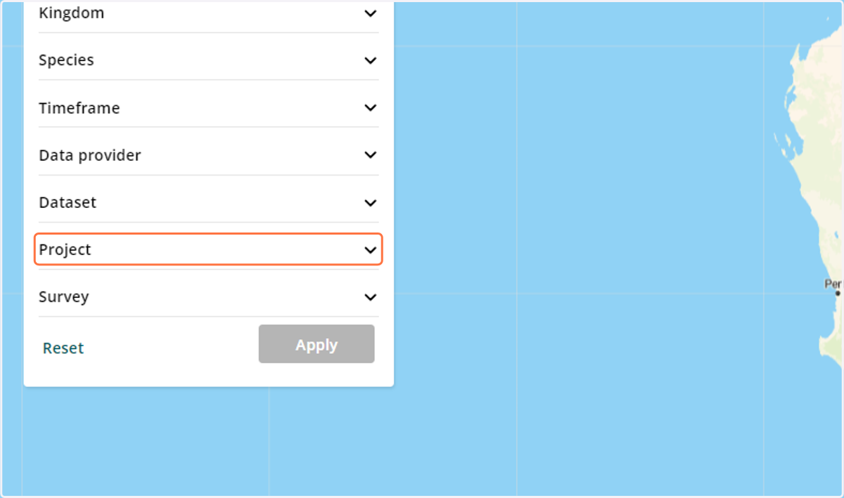 Click on Project