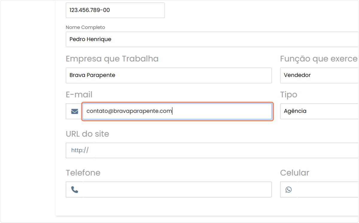Digite seu e-mail