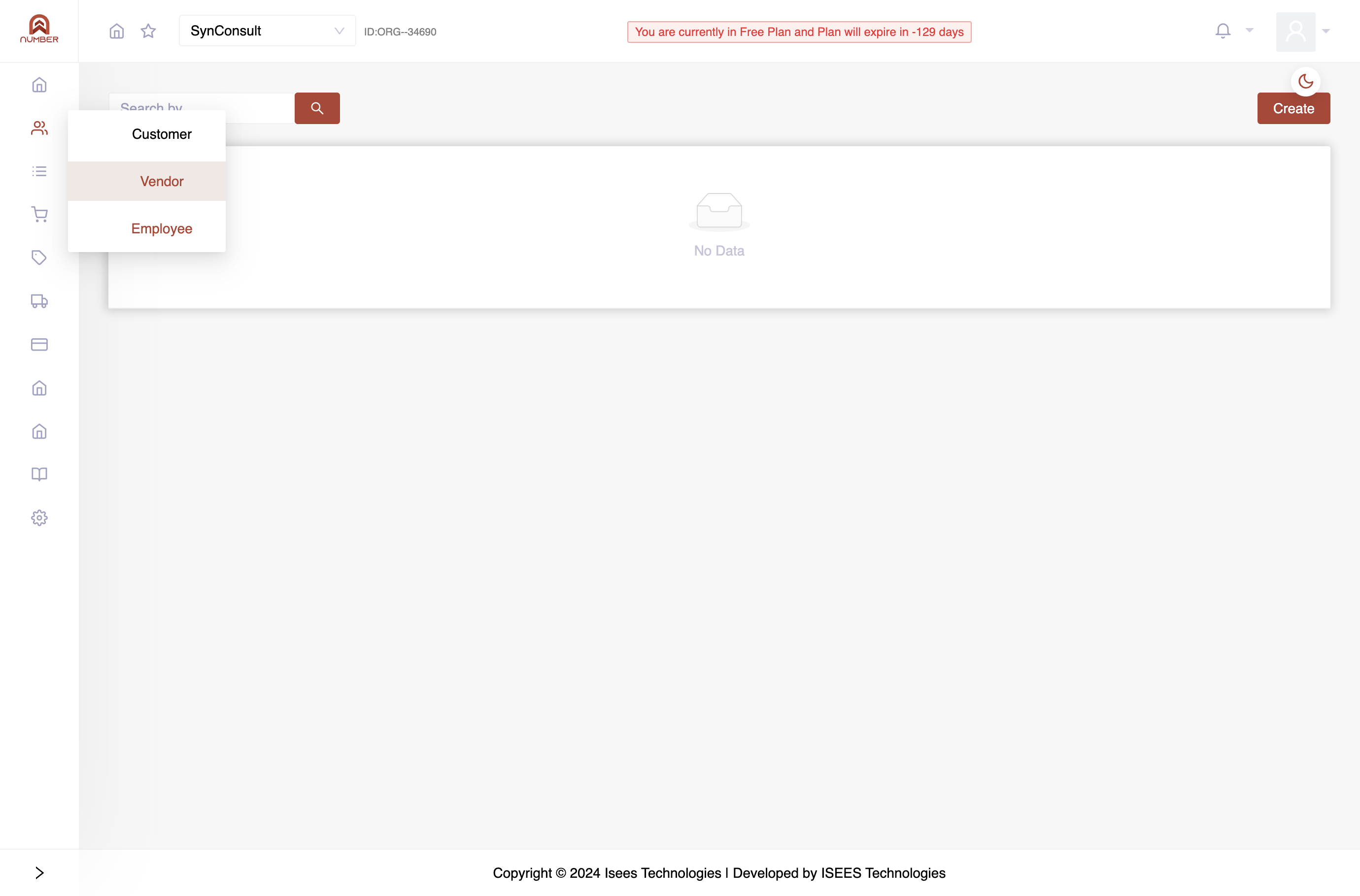 Navigate to the "Contact" menu where supplier, customer, and employee details are stored.