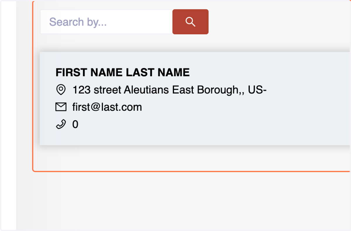 Search, update, or delete employees as needed directly from the employee list.