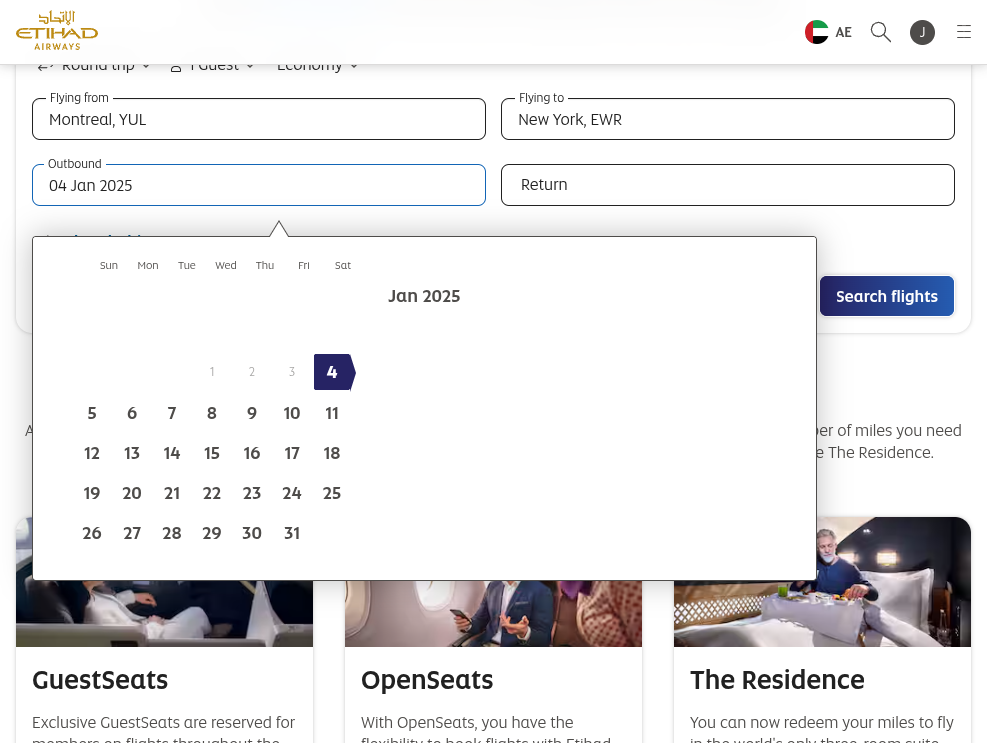 Click on Choose Wednesday, January 8, 2025 as your check-in date. It’s available.