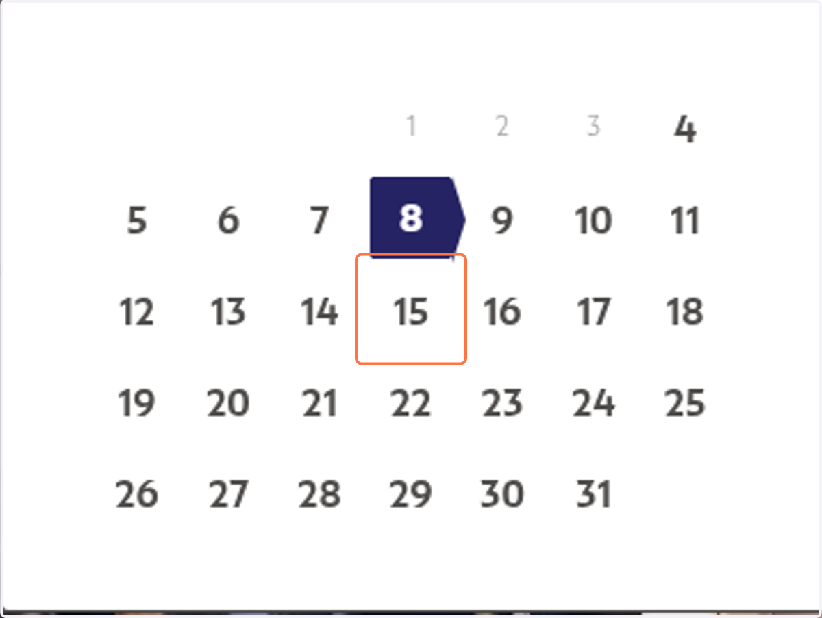 Click on Choose Wednesday, January 15, 2025 as your check-out date. It’s available.