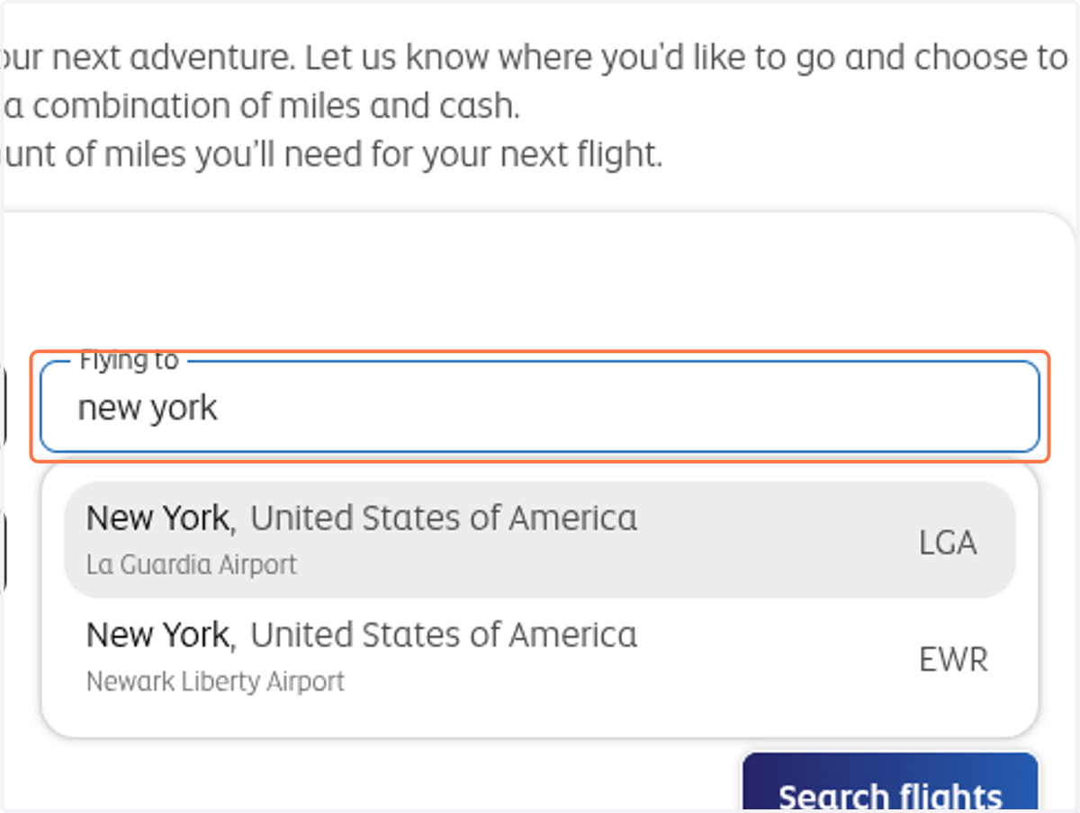 Type "new york"