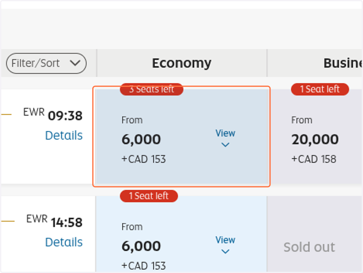 Click on 3 Seats left…
