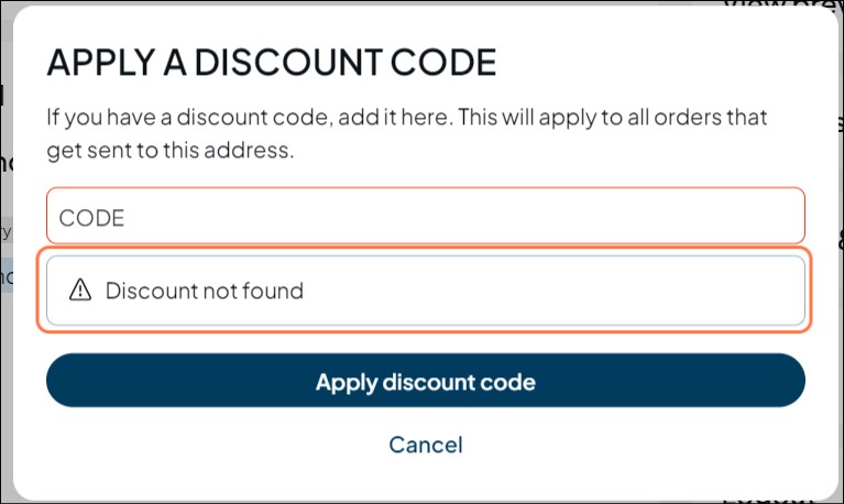 If it fails, it may return an error message like this