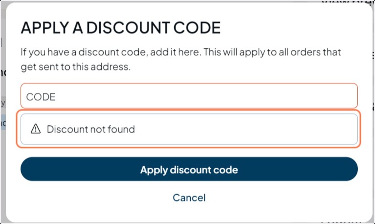 If it fails, it may return an error message like this