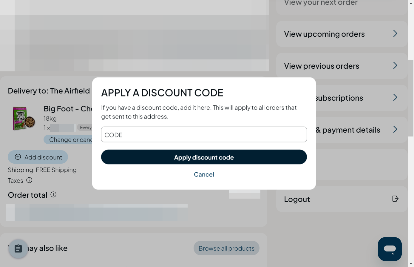 Click on Apply discount code