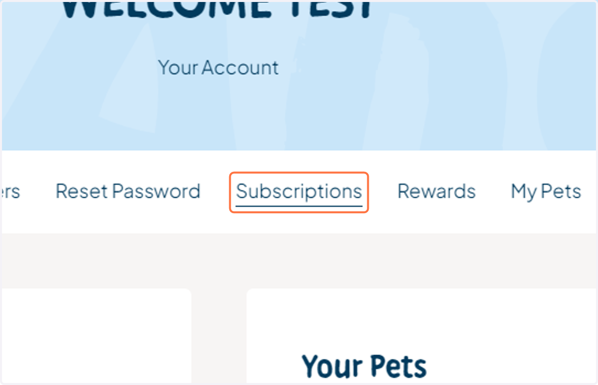 Click on Subscriptions