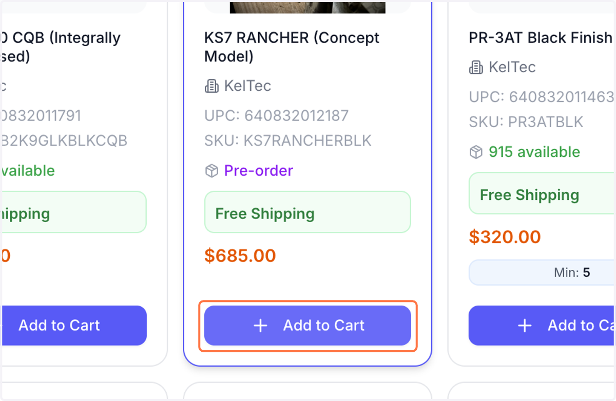 Click on Add to Cart