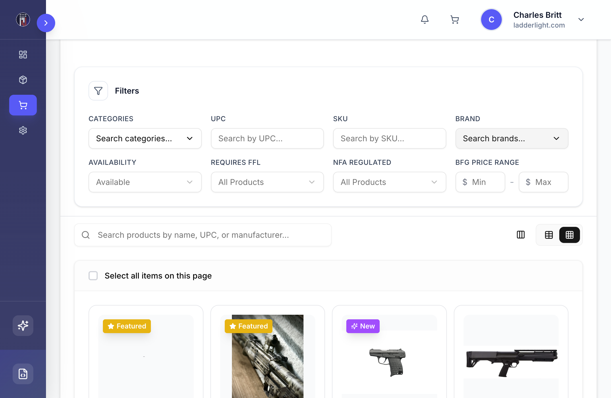 Click on Search brands...