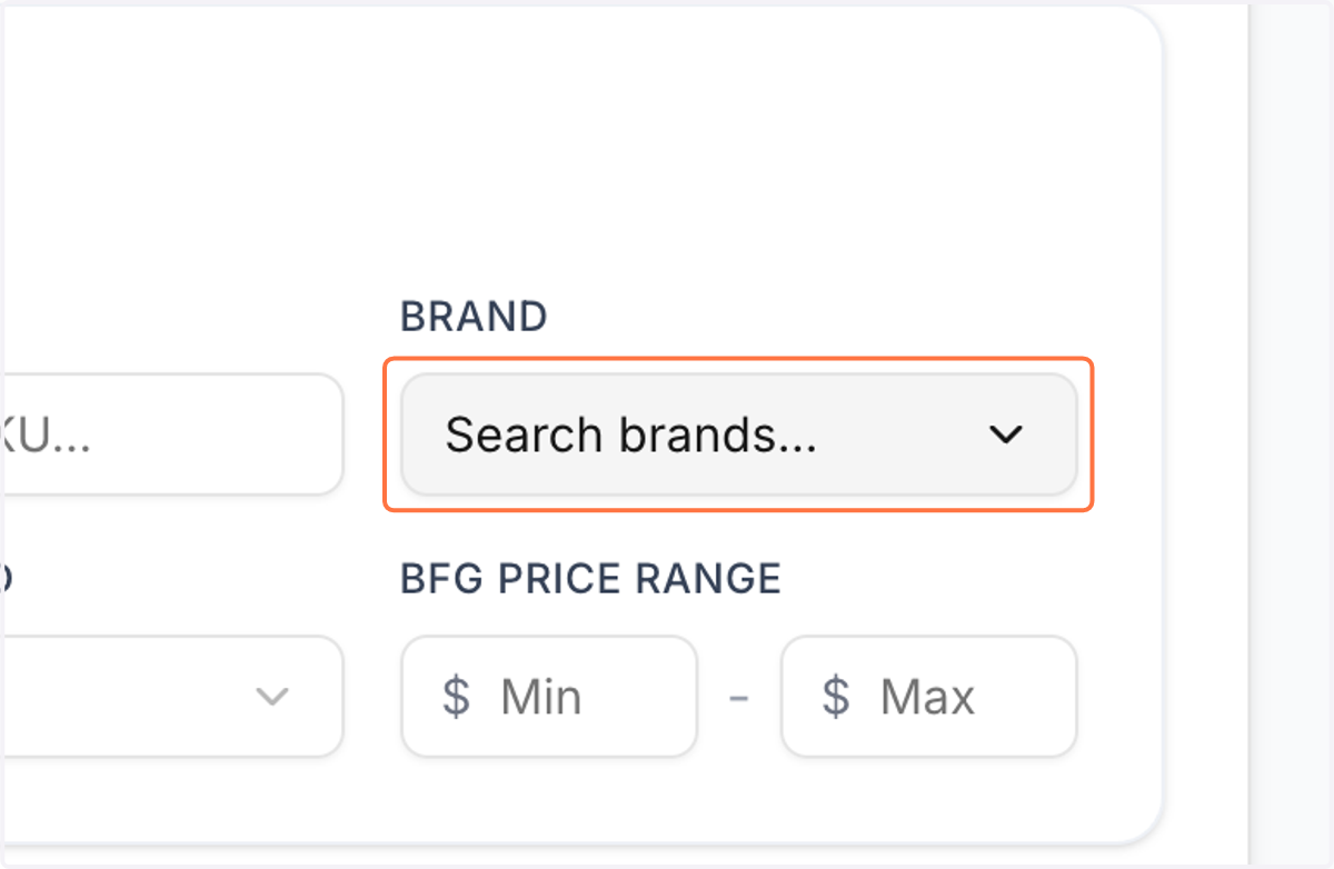 Click on Search brands...