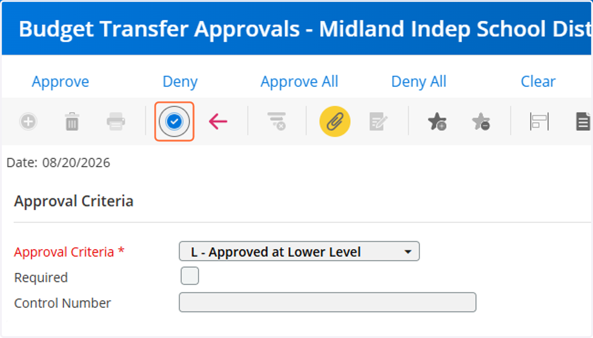 Click on the BLUE ARROW to Accept