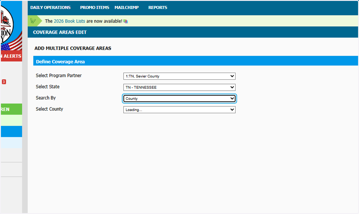 Select County or City to search by