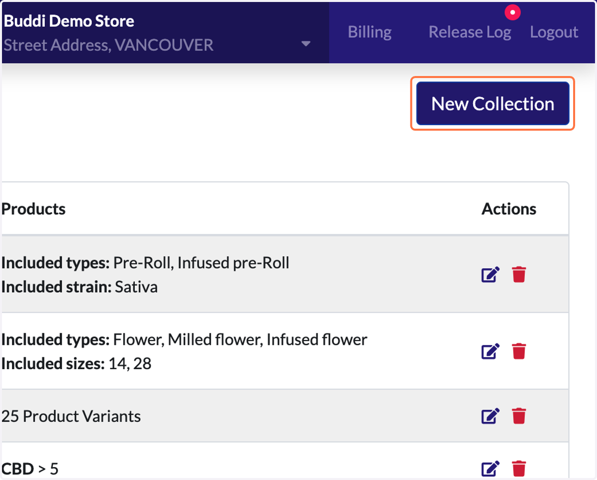 Click on 'New Collection'.